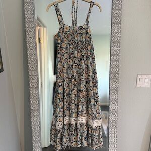 Lemlem Blue and Yellow Floral Maxi Dress